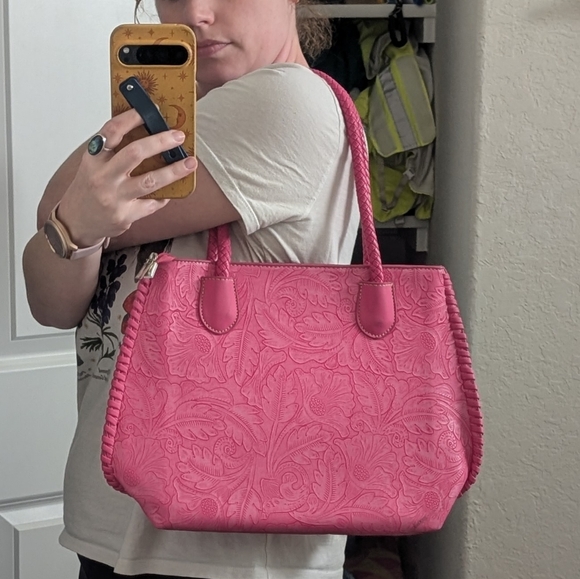 Pink Embossed Purse - Picture 2 of 7
